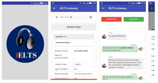 Listening Practice Tests - App học IELTS miễn phí