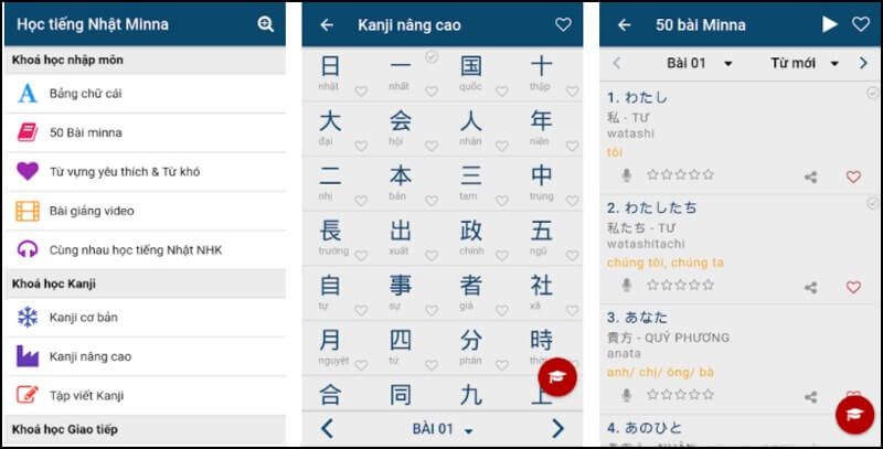 App học tiếng Nhật Minna NoNihongo