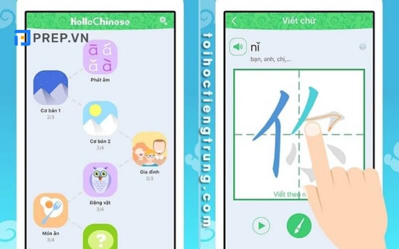 App luyện viết chữ Hán và viết các nét cơ bản trong tiếng Trung