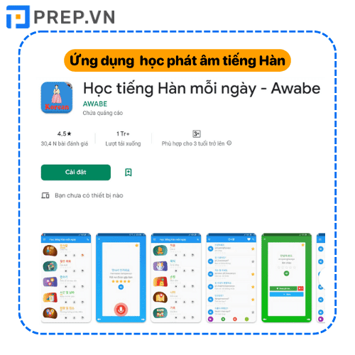 ứng dụng phát âm tiếng Hàn, app luyện phát âm tiếng hàn