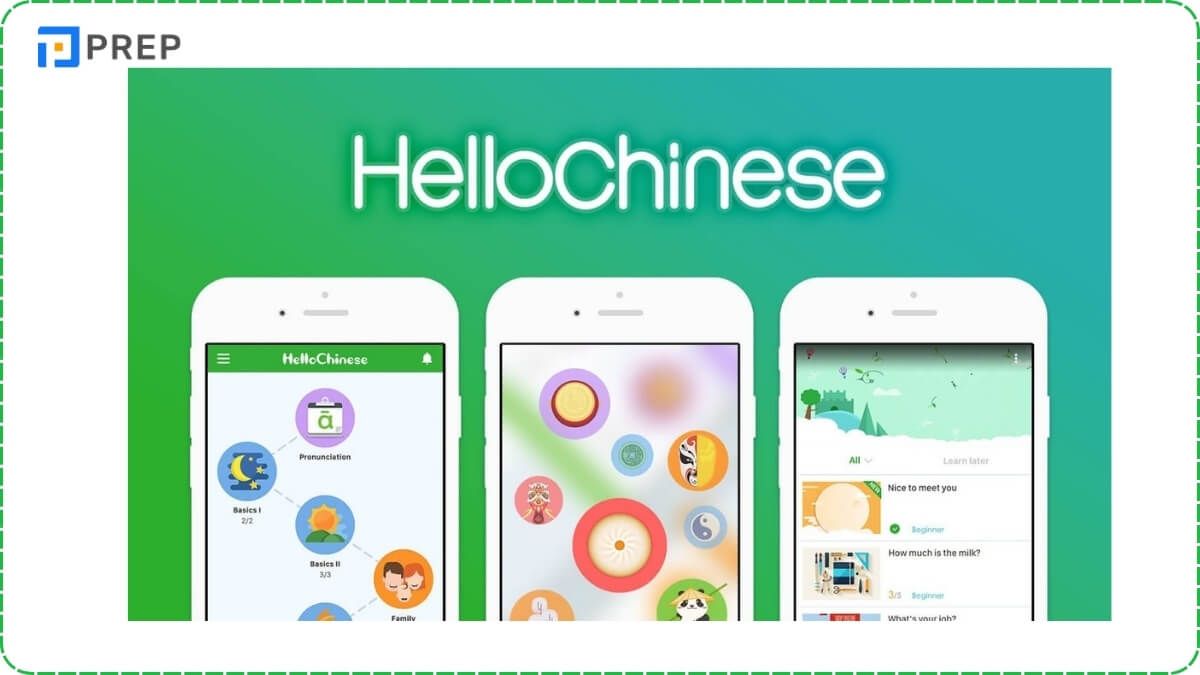 App viết tiếng Trung Hello Chinese