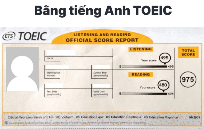 Giá Trị Bằng TOEIC