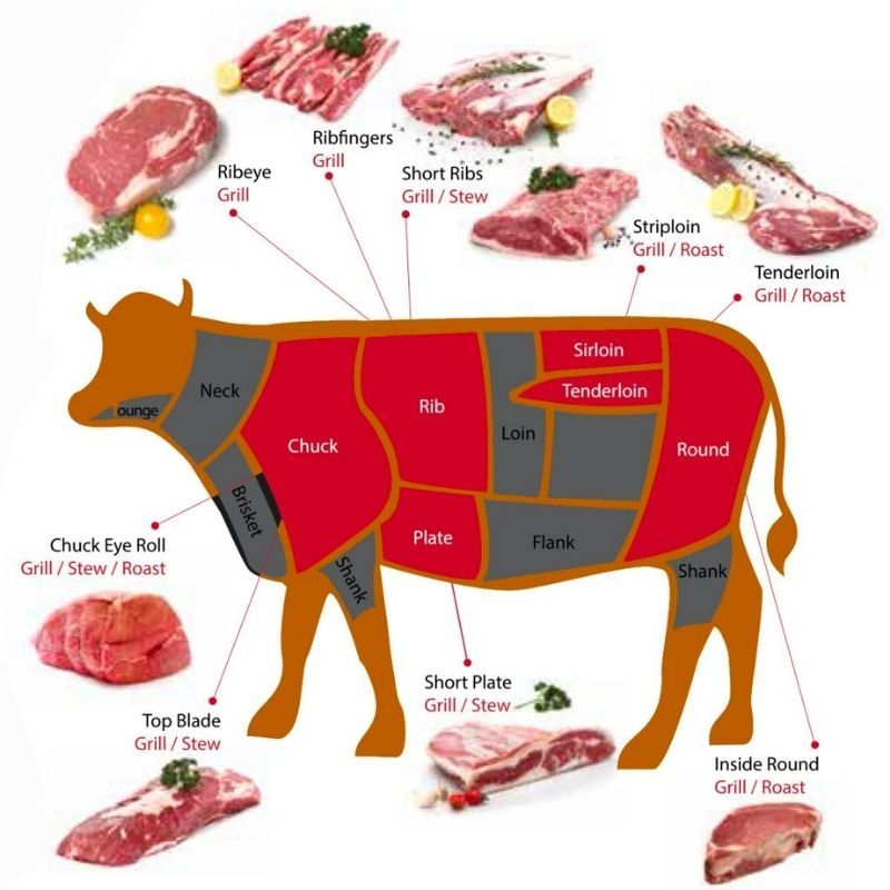 Nhớ từ vựng về các loại thịt trong tiếng Anh bằng Mindmap
