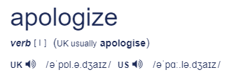 Phát âm chuẩn của từ “apologize”