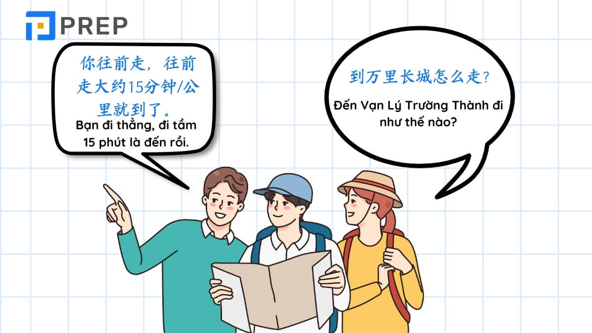 Ví dụ về cách hỏi đường bằng tiếng Trung