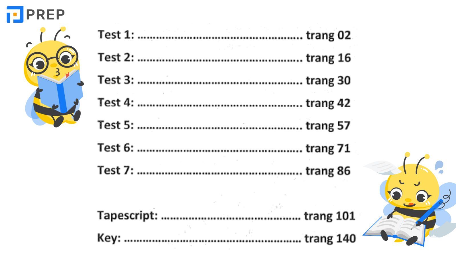 Cấu trúc nội dung 7 VSTEP Tests B1-B2-C1