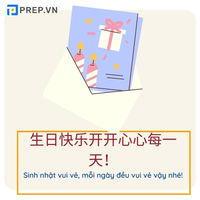 Mẫu câu chúc mừng sinh nhật tiếng Trung ý nghĩa