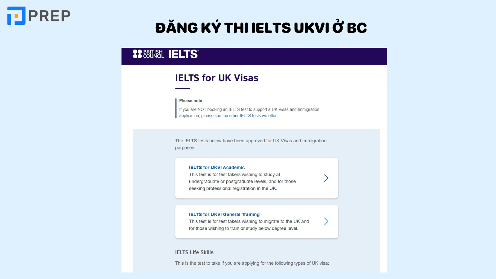 Đăng ký thi IELTS UKVI ở BC 