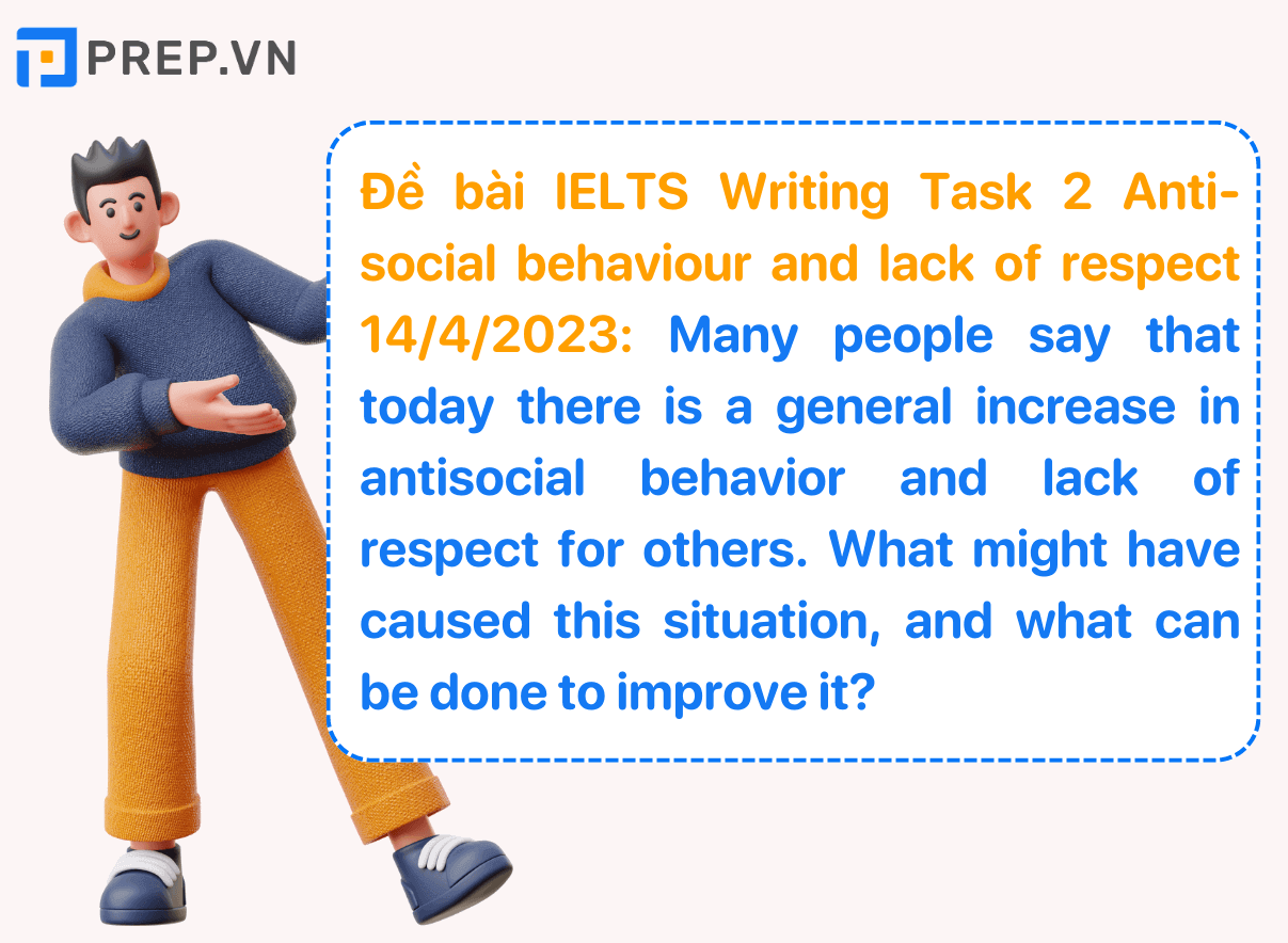 Đề bài IELTS Writing Task 2 Anti-social behaviour and lack of respect