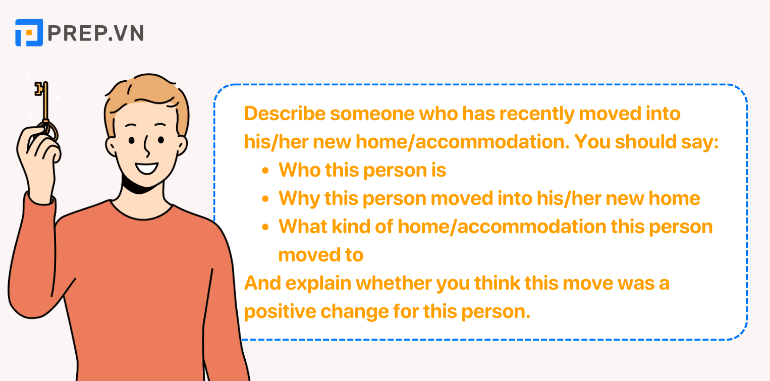 Đề bài: Describe someone you know who has recently moved to a new place