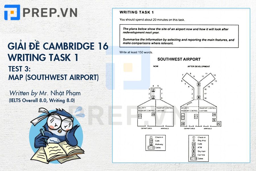 Bài mẫu Writing Task 1 Map: South West Airport