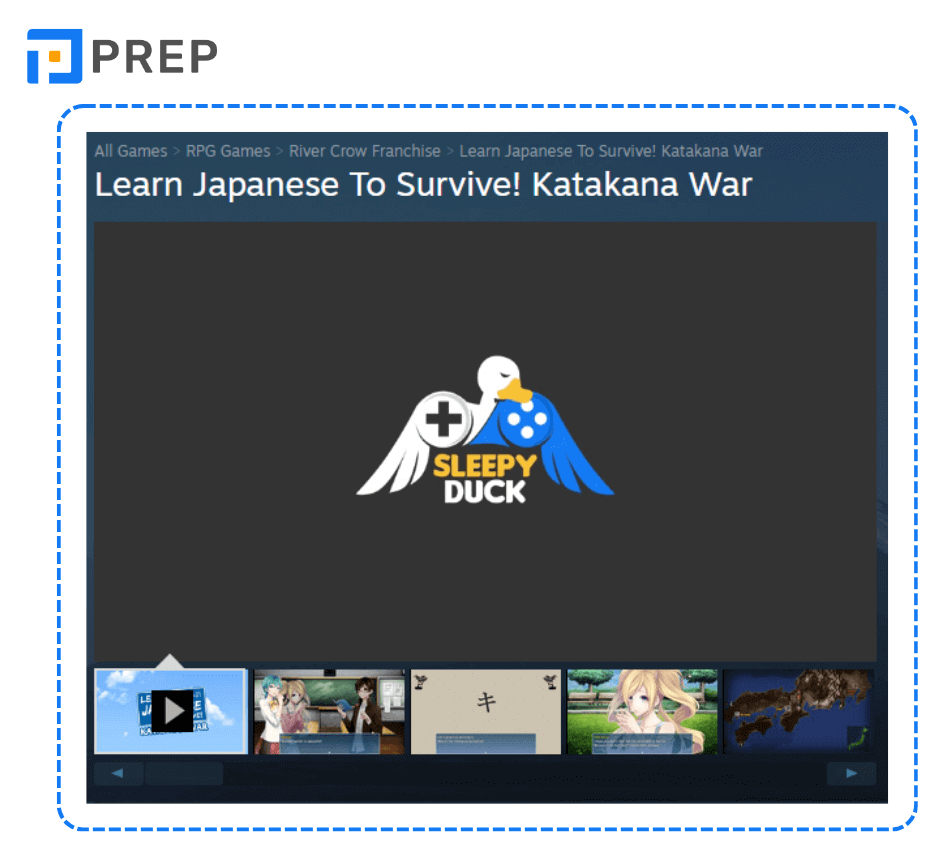 Game kiểm tra bảng chữ cái tiếng Nhật Katakana War