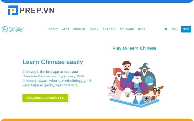 Chinesasy - web học tiếng Trung online hay hiệu quả