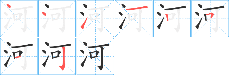 Hướng dẫn chi tiết cách viết chữ Hà trong tiếng Hán