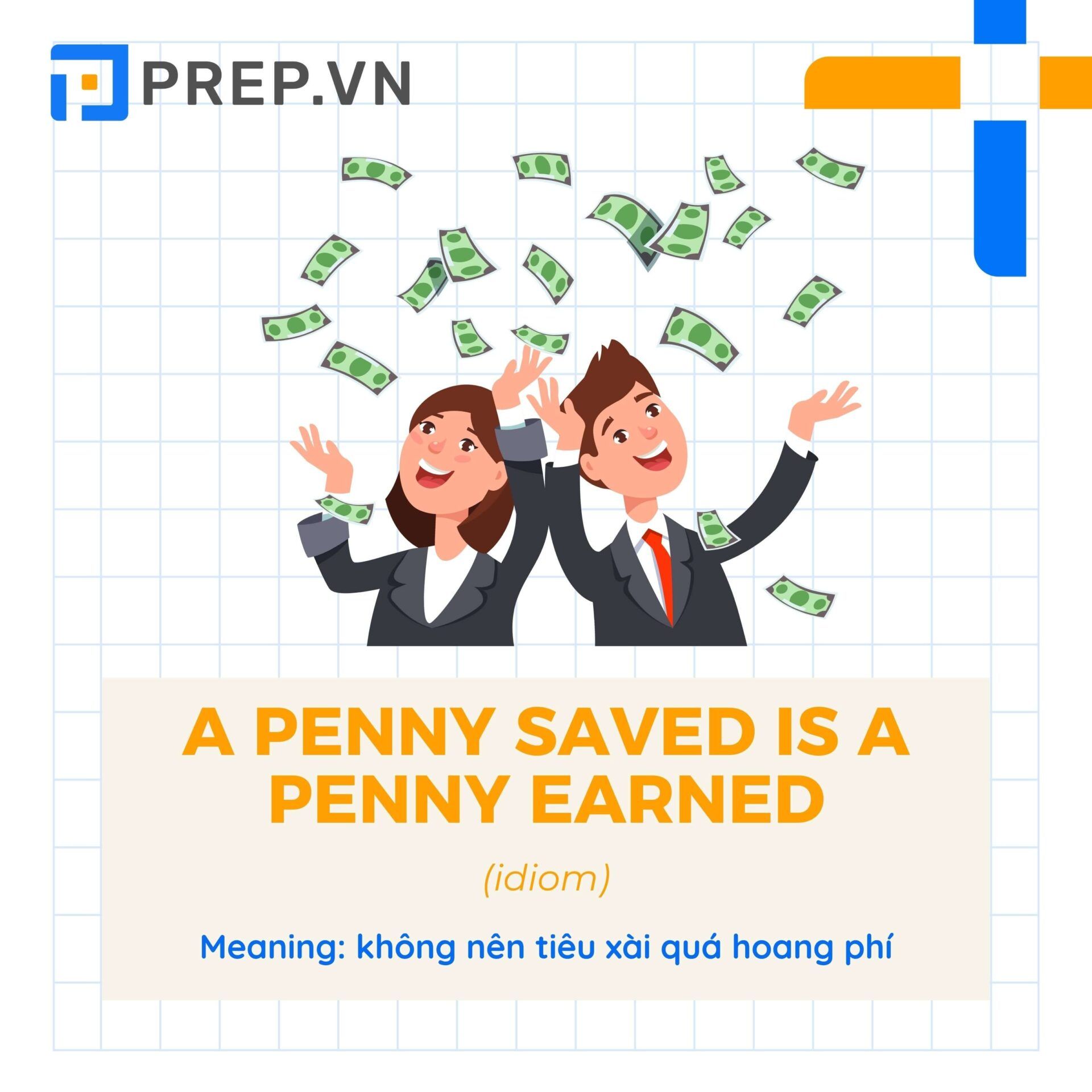 Idiom A penny saved is a penny earned