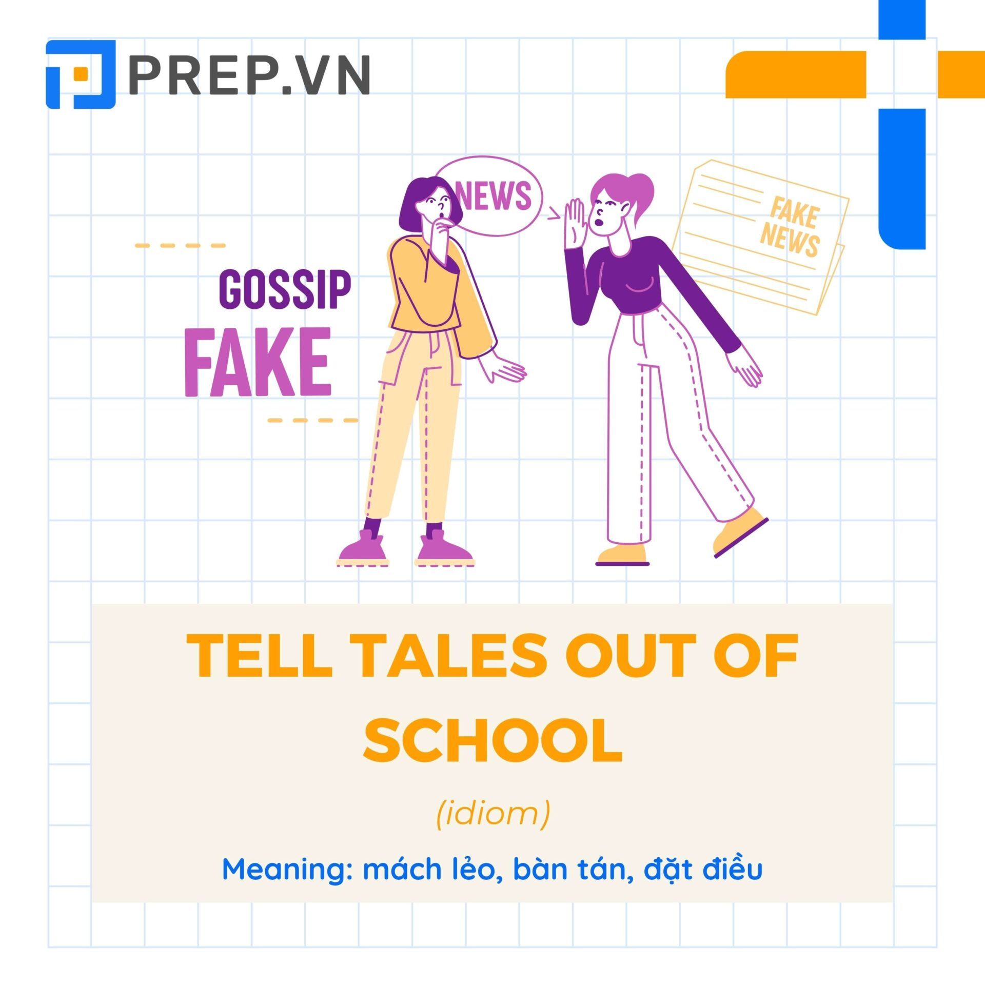 Idiom Tell tales out of school