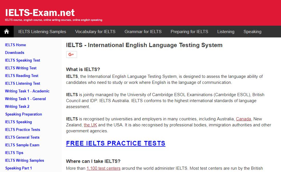IELTS Exam - website luyện thi IELTS online uy tín