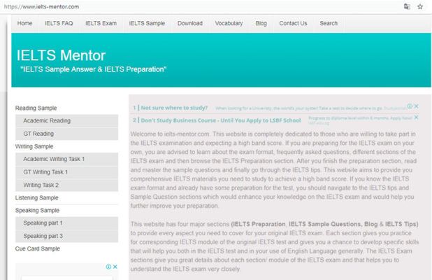 IELTS Mentor - Website luyện thi IELTS online miễn phí