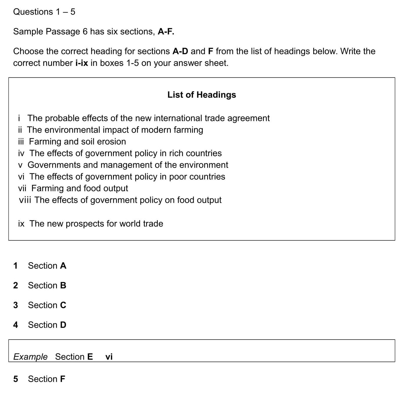 Matching Headings Question - Dạng câu hỏi trong bài thi Reading