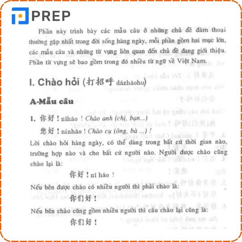 Mẫu câu giao tiếp trong sách liên quan đến các chủ đề quen thuộc với chúng ta