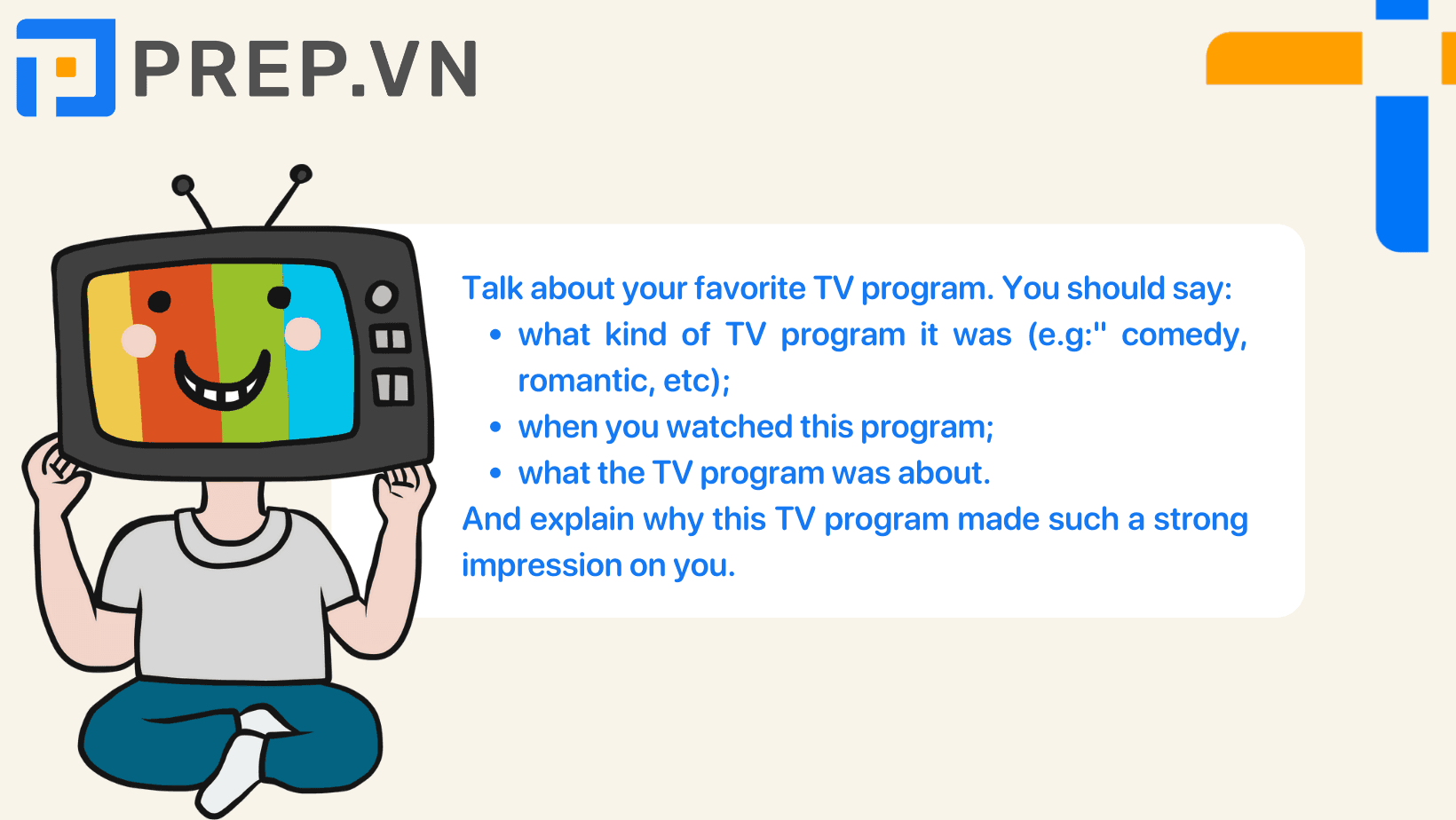 Talk about your favorite TV program