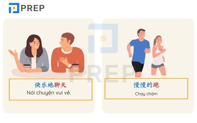 Ví dụ về trung tâm ngữ trong tiếng Trung