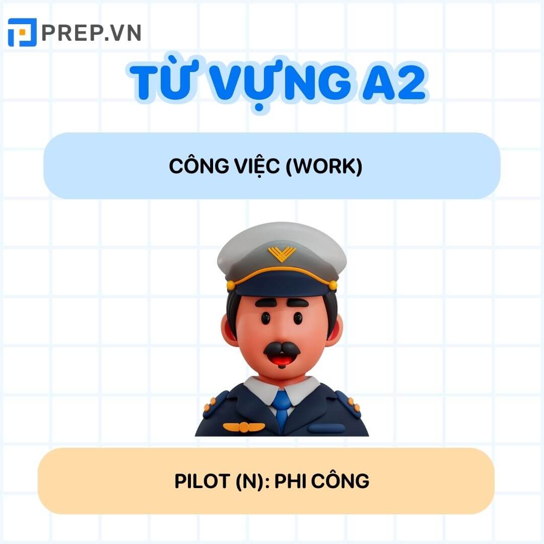  Từ vựng tiếng Anh A2: Công việc (Work)