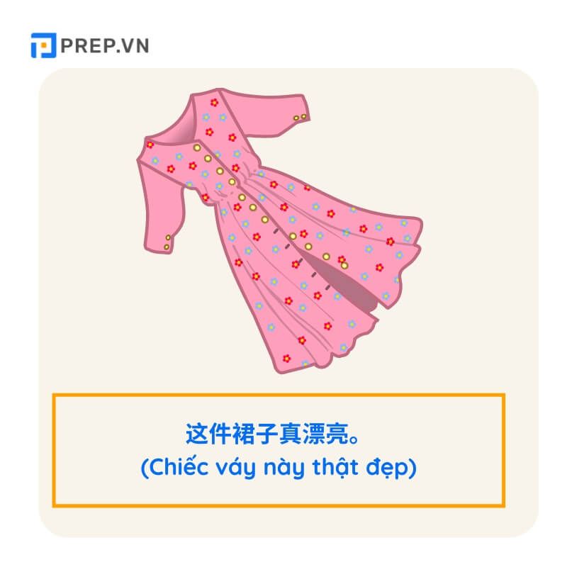 Ví dụ từ vựng tiếng Trung theo chủ đề trang phục