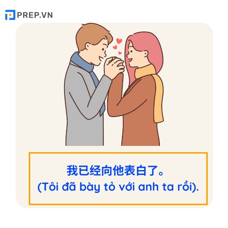 Ví dụ từ vựng tiếng Trung theo chủ đề tình yêu