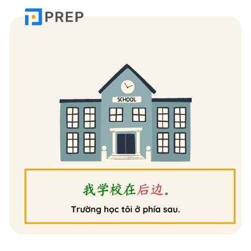 Đặt câu với phương vị từ trong tiếng Trung